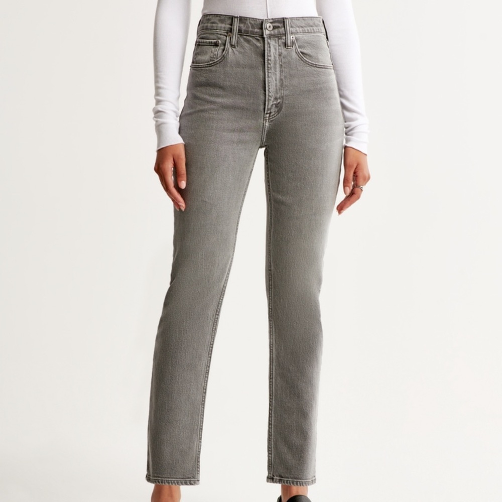 High rise ankle straight jean Abercrombie